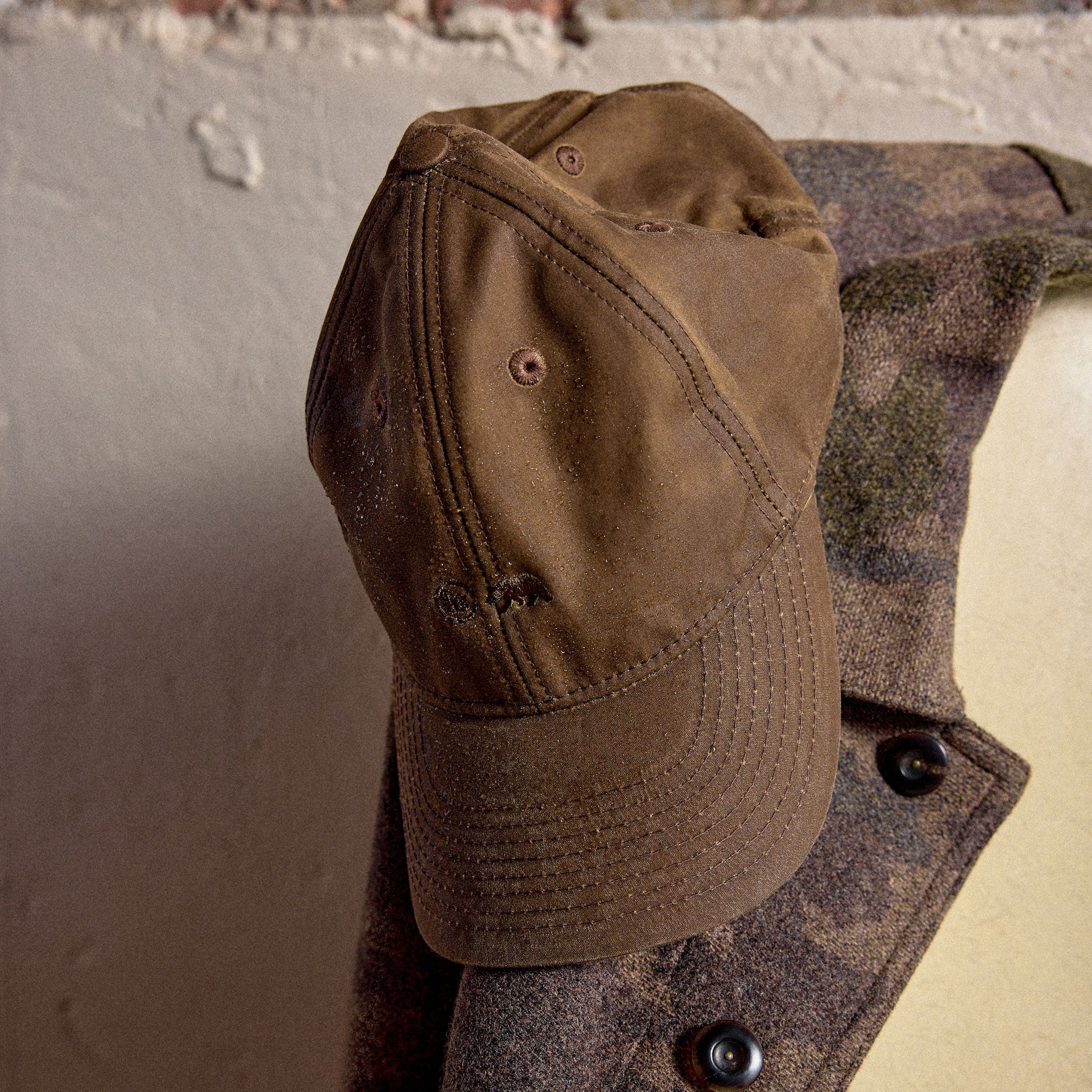 The Ball Cap in Dark Khaki Waxed Canvas