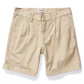 The Matlow Short in Dune Washed Herringbone