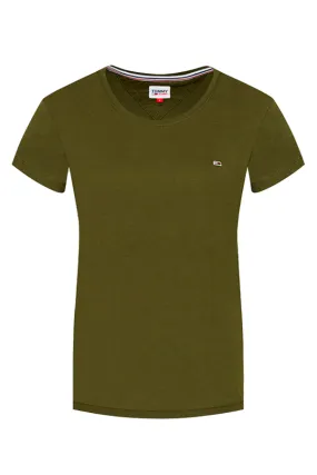 Tommy Hilfiger Women Regular Logo Tee Army