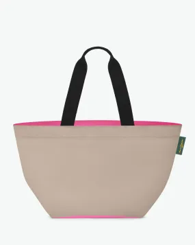 Two Tone Nylon Shopping Bag L