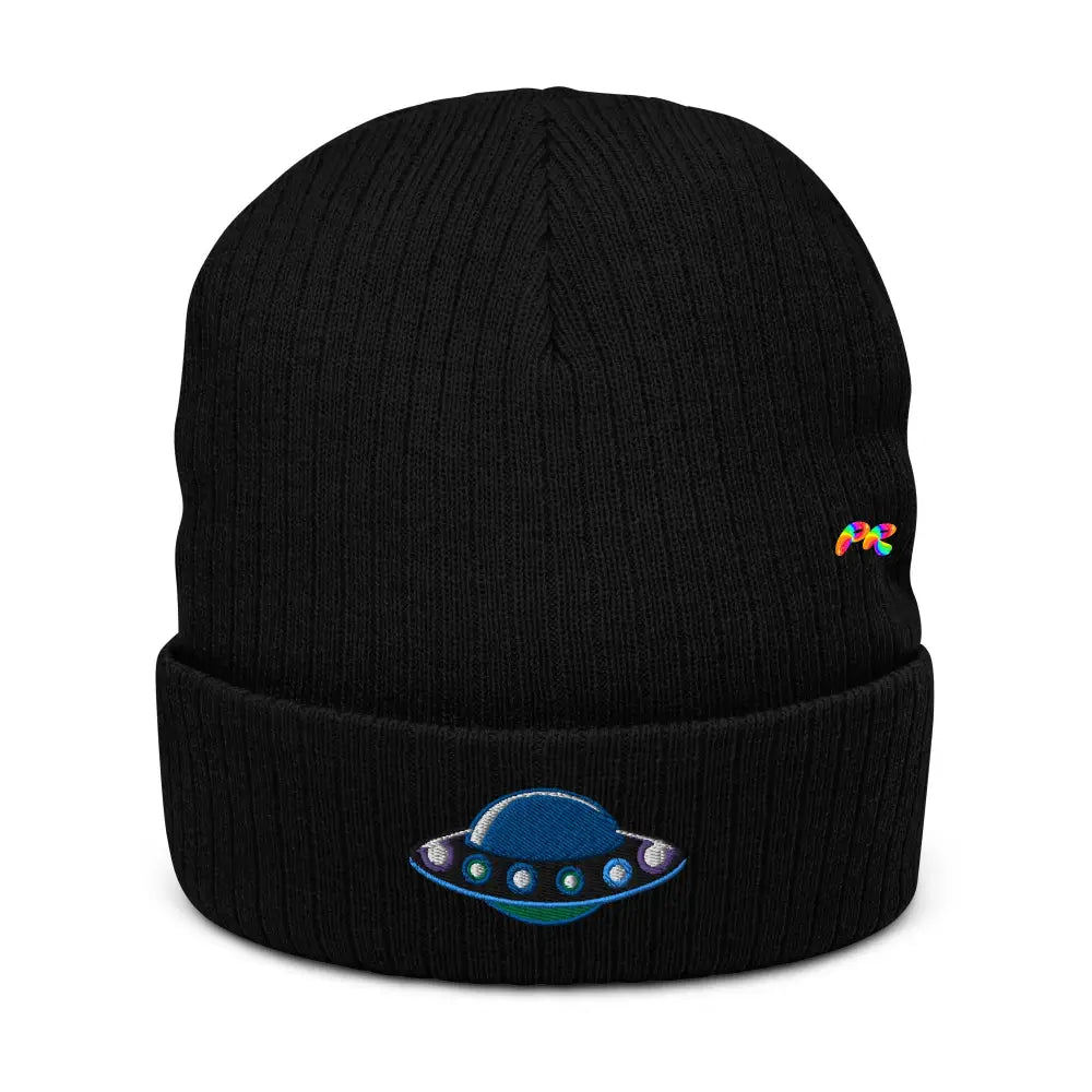 UFO Ribbed Knit Beanie