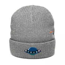 UFO Ribbed Knit Beanie