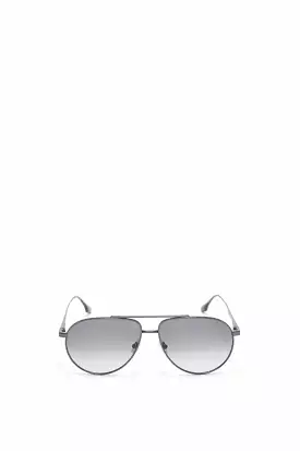 V Metal Pilot Sunglasses In Grey Gradient