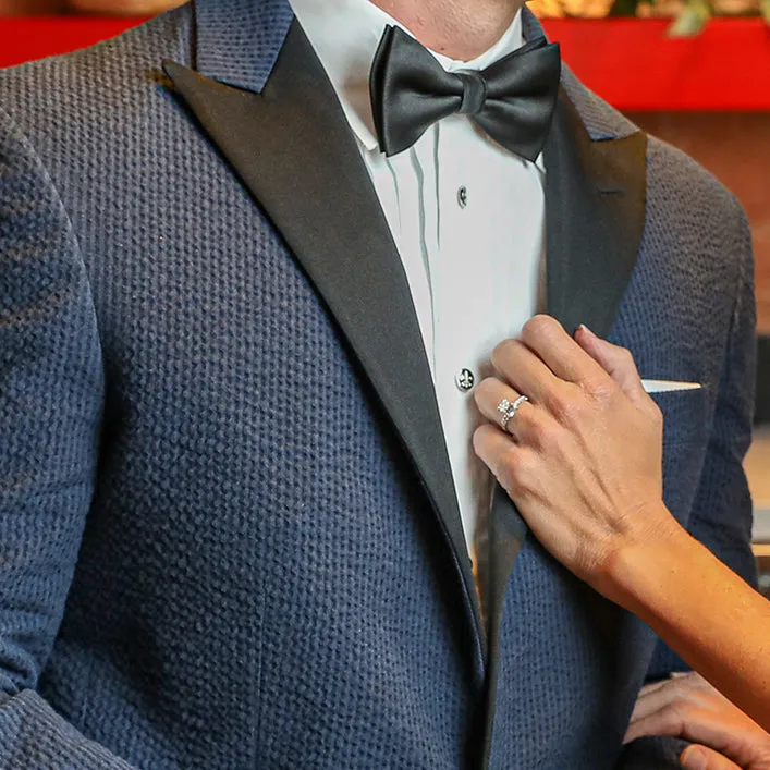 Vieux Carre Navy/Black Seersucker Stretch Tuxedo