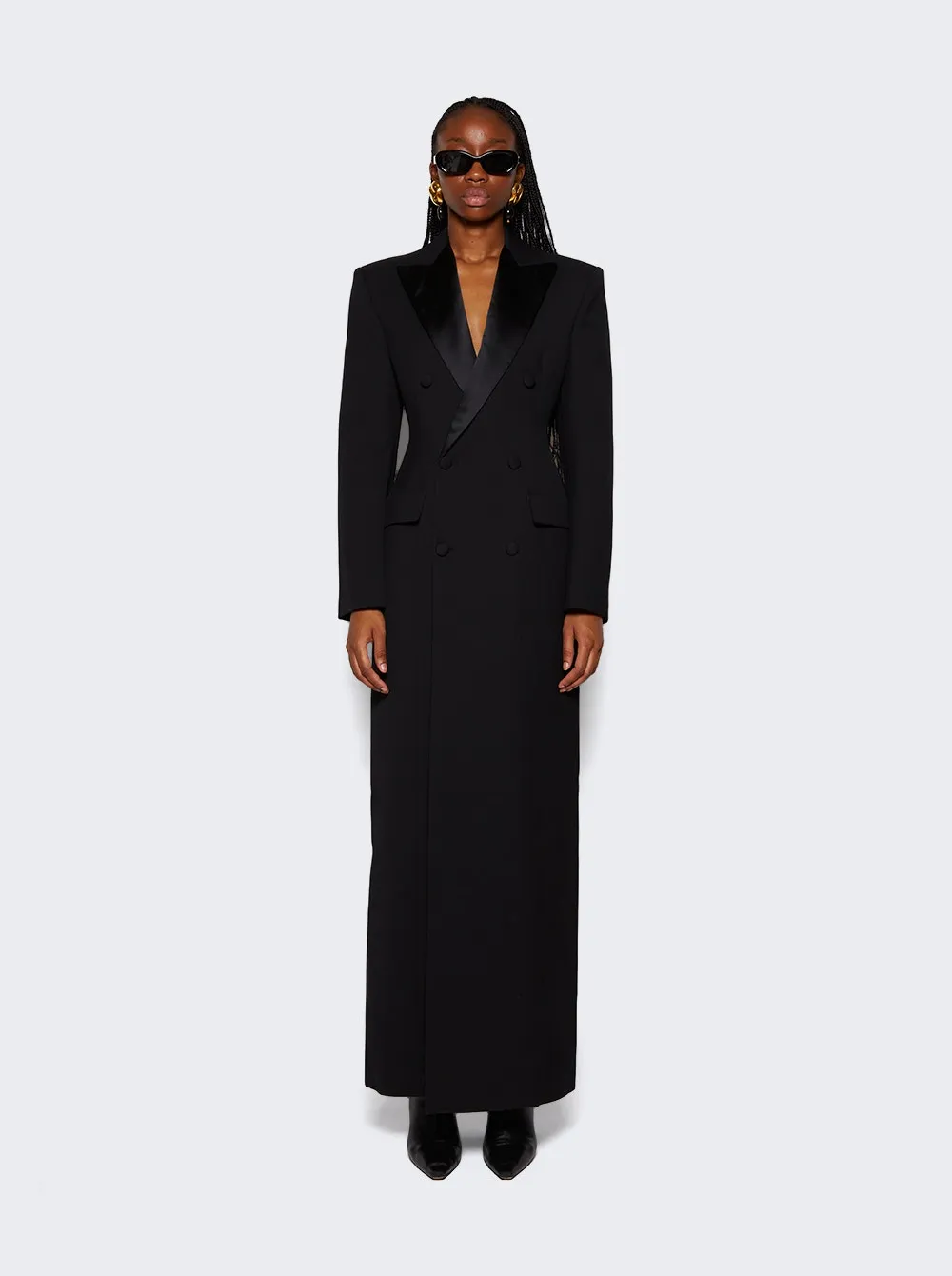 WARDROBE.NYC   Sculpted Coat Dress Black 