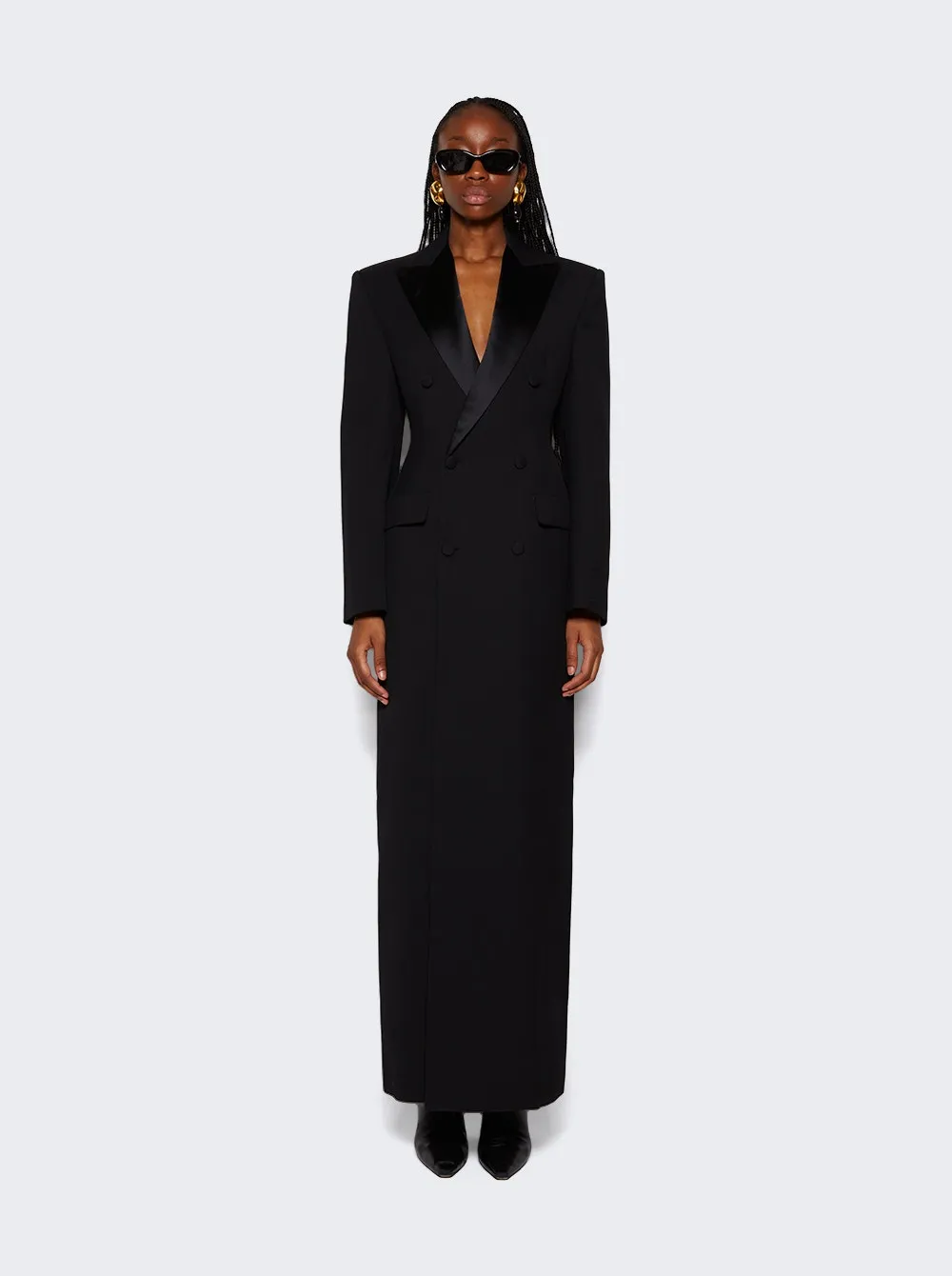 WARDROBE.NYC   Sculpted Coat Dress Black 