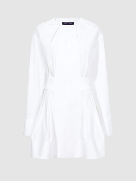 White Eco Poplin Mini Dress