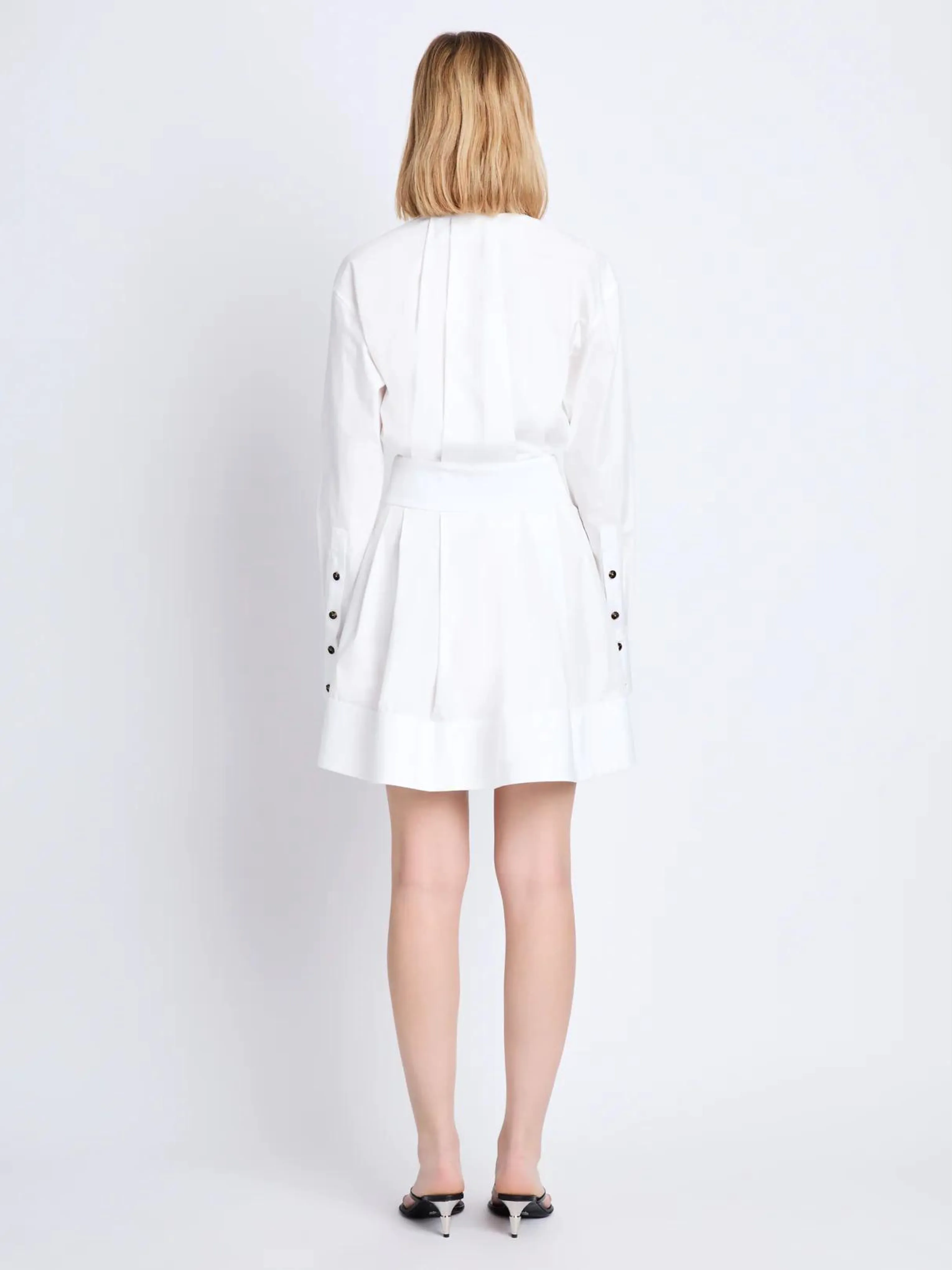 White Eco Poplin Mini Dress