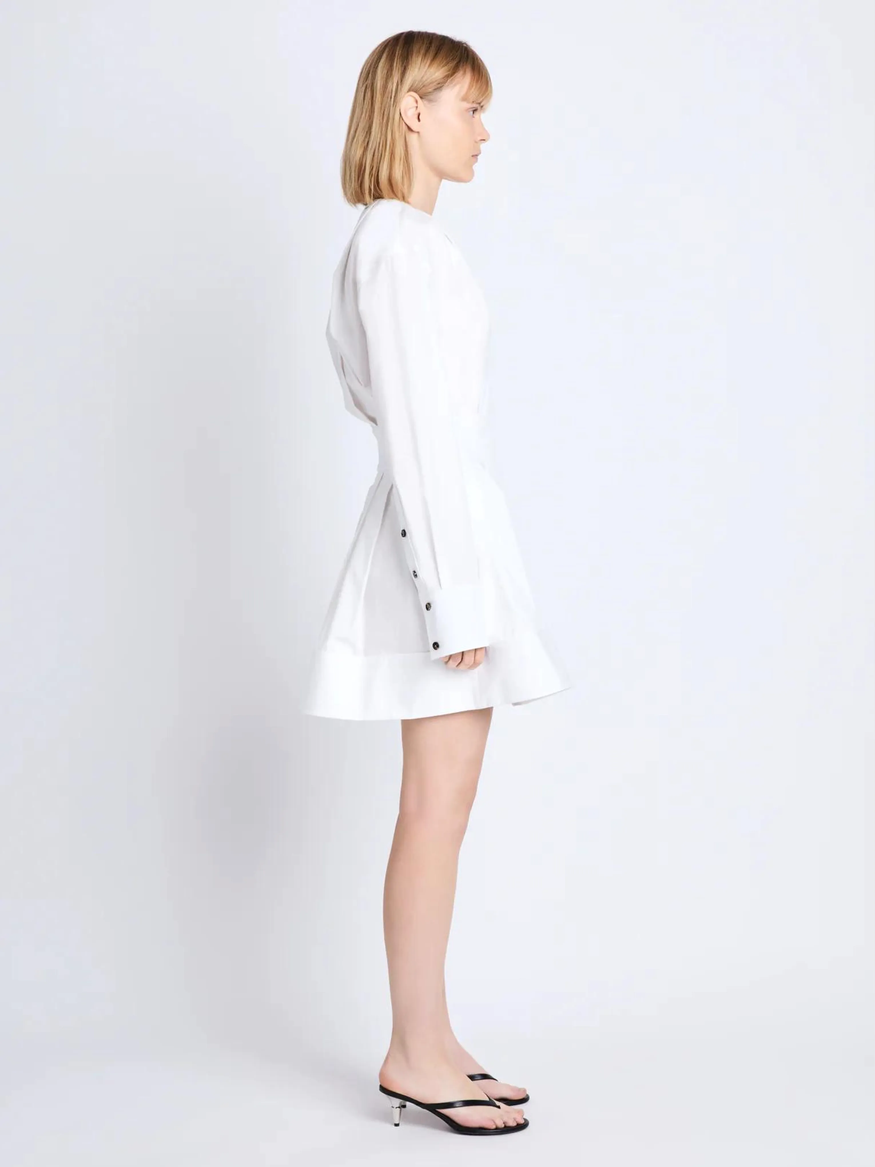 White Eco Poplin Mini Dress