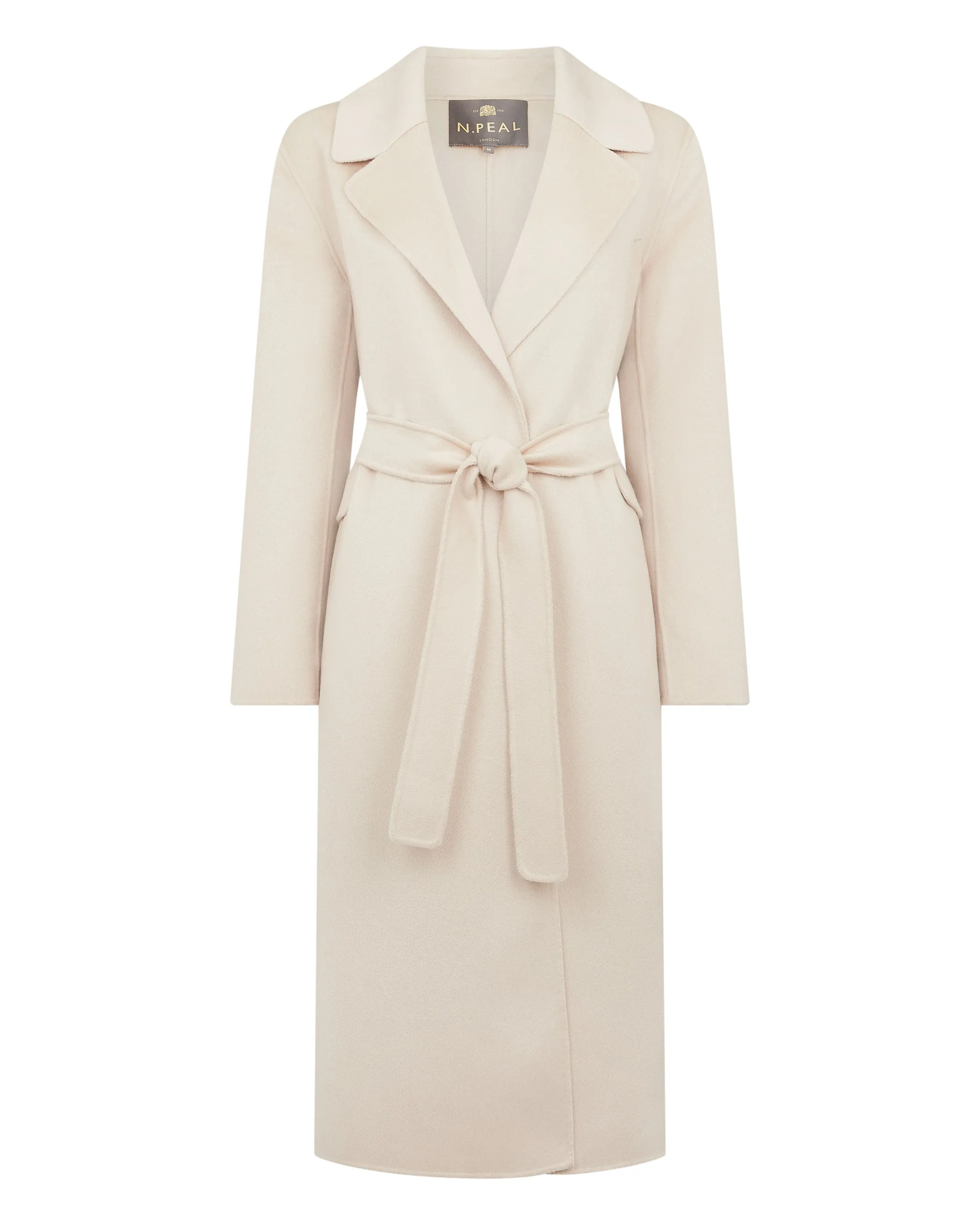 Women's Notch Lapel Cashmere Coat Cream