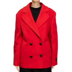 Women's Wool Felt Coat Red