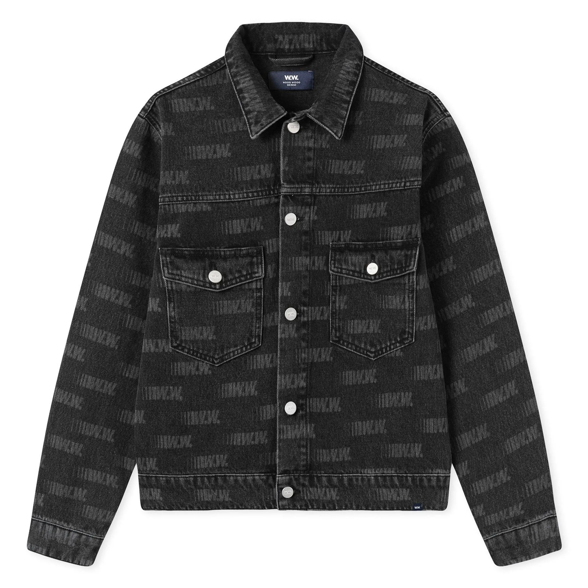 Wood Wood Cam Jacket Black All Over Print