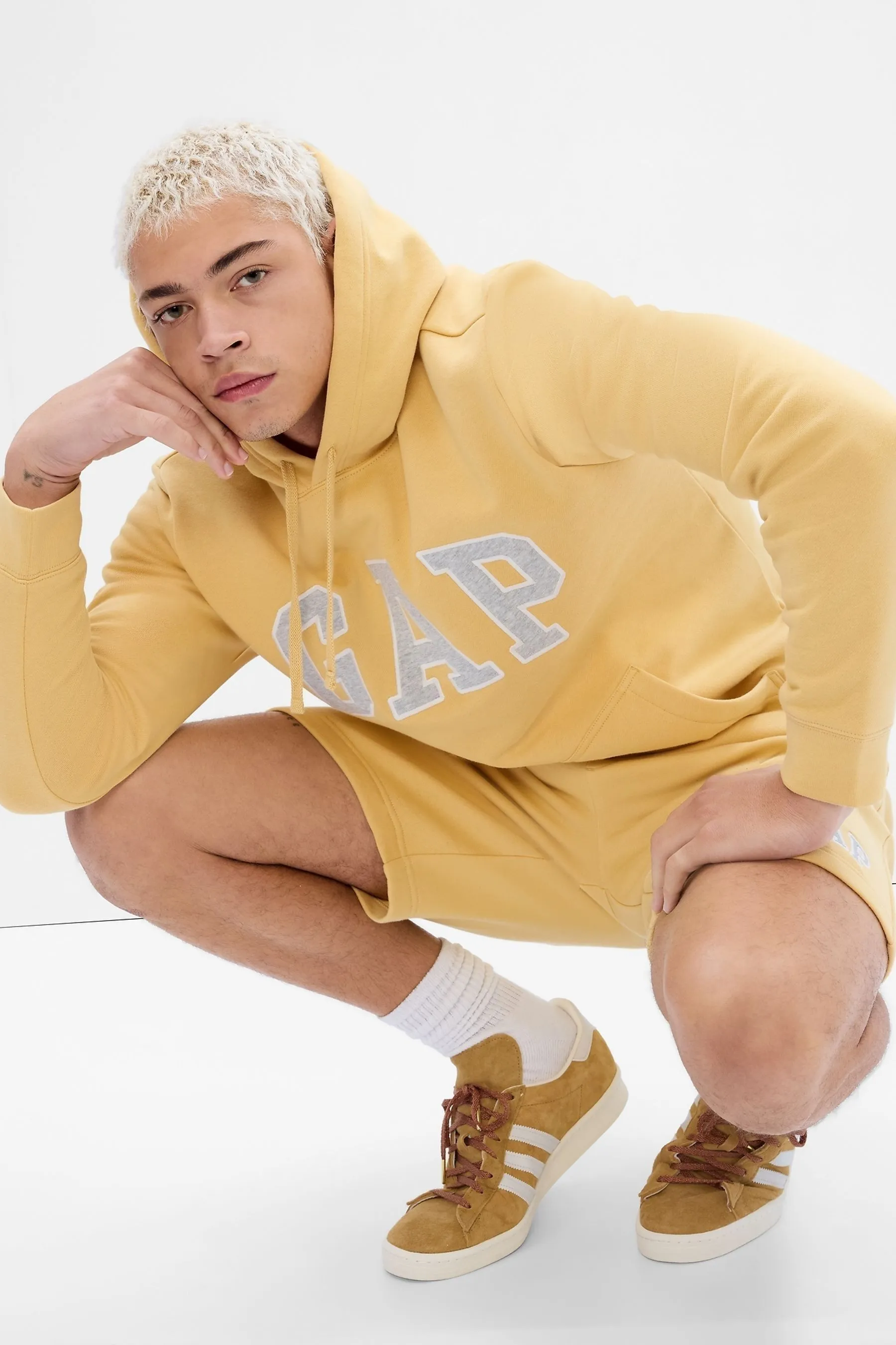 Yellow Logo Arch Hoodie