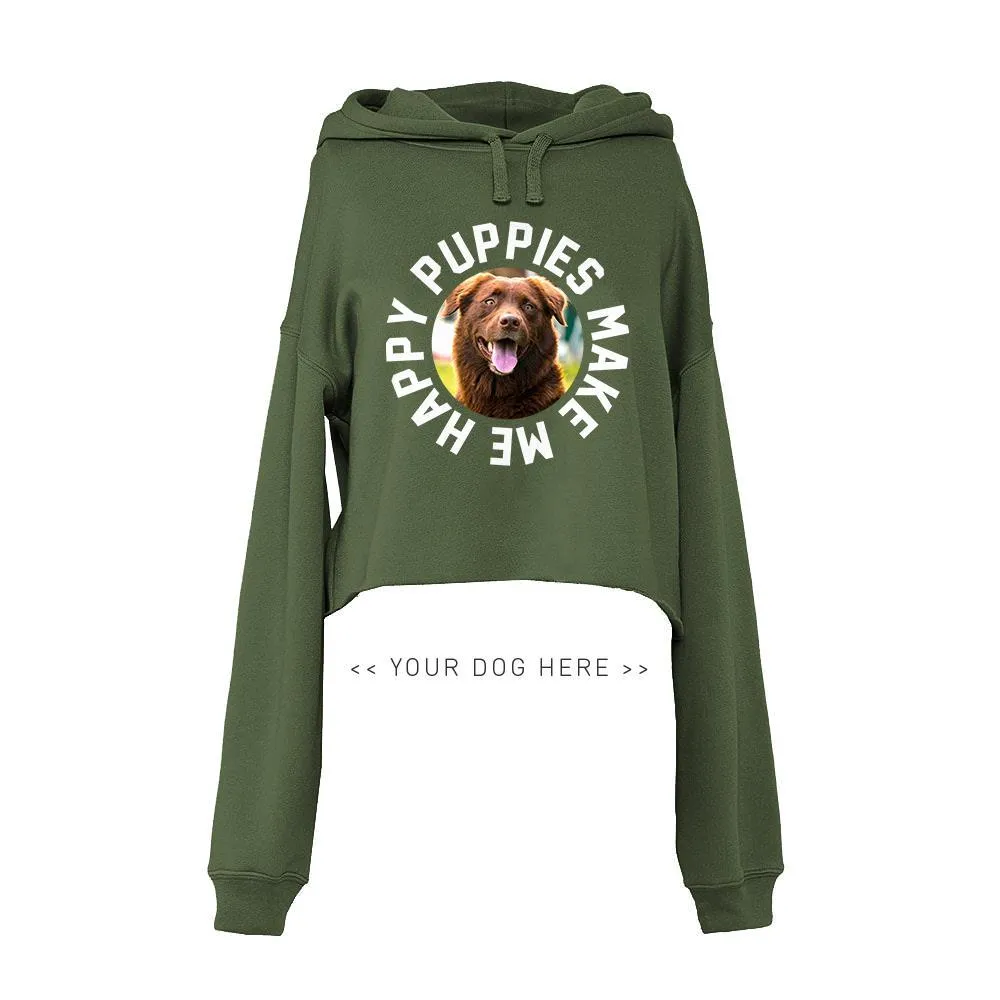 Your Dog Here - Smiley - Crop Top Hoodie