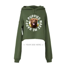 Your Dog Here - Smiley - Crop Top Hoodie